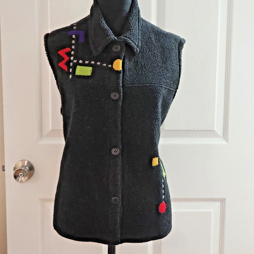 Women's Vintage Vest by Canvasback's CB Wraps in Black size Medium - Picture 7 of 13